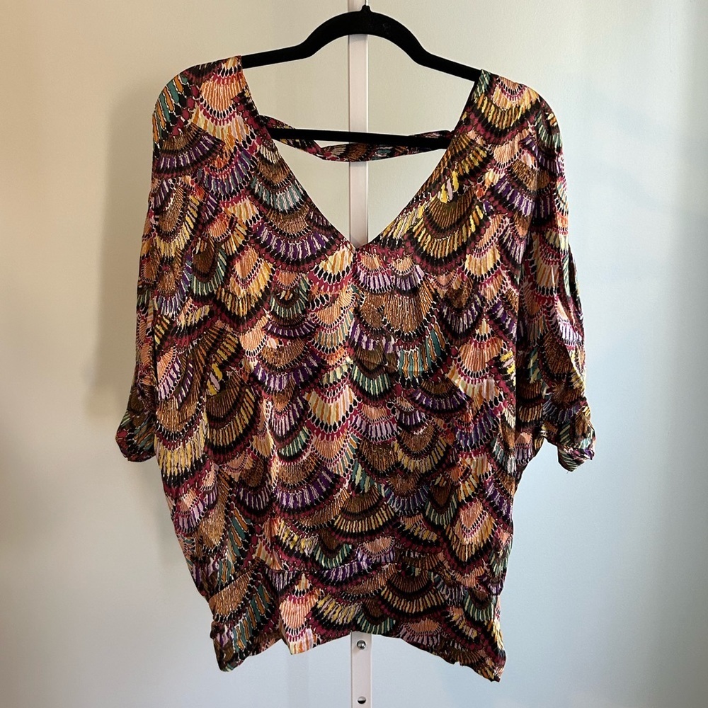 Aryn K Multicolor Patterned Blouse